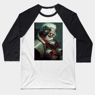 Cyborg Santa Clause Baseball T-Shirt